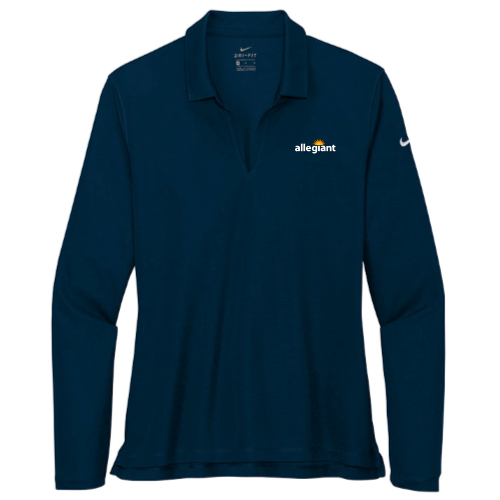 Allegiant - Nike Ladies Dri-FIT Micro Pique 2.0 Long Sleeve Polo v1