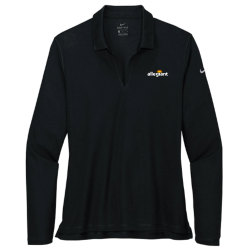 Allegiant - Nike Ladies Dri-FIT Micro Pique 2.0 Long Sleeve Polo v1