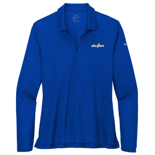 Allegiant - Nike Ladies Dri-FIT Micro Pique 2.0 Long Sleeve Polo v1